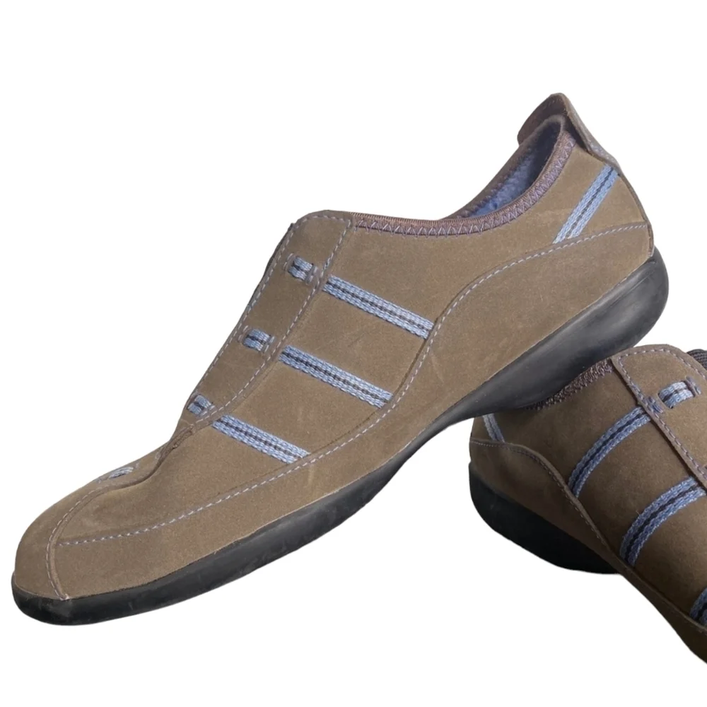 Clarks Leather Bellevue Cedar Brown Slip On Loafers 8.5 - Picture 3 of 6